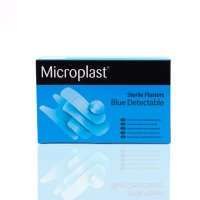 Microplast Metal Detectable Plasters - Blue 7cm x 5cm