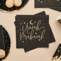 Umrah Mubarak Paper Napkins - Pack of 16