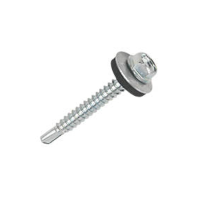 5.5x100mm Hex Self Drill 5 Point Screw with Washer 100PC