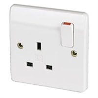 MK LOGIC PLUS FLUSH SWITCHED SOCKET 13A 1 GANG