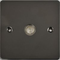 Schneider Single TV/FM co-axial black nickel insert|LV0701.0258