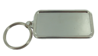 Keyring with Rectangle Fob (54 x 25mm)