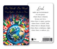 Laminated Leaflet/One World - One People   (71772)