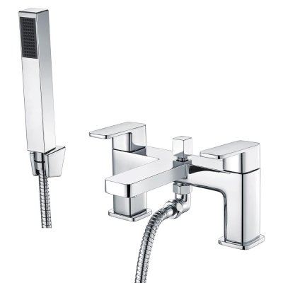 WYNDAM Brambly Soft  Square Bath Shower Mixer Chrome WYN220CP