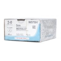Johnson & Johnson 2/0 Mersilk Sutures - 45cm x 36 22mm, 1/2 Circle, CC - DMI Dental Supplies Ireland - Next Day Delivery