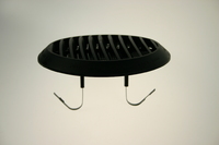 Circular Push-In Vent Pvc Black