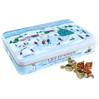 Let it snow skate scene tin of vanilla fudge and butter toffees 6x400g
