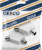Cesco TV/Y Co-Axial Aerial Splitter - 2 Pack Pre Packed