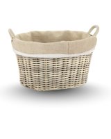 Inglenook Rectangle Round Plastic Weave Willow Basket