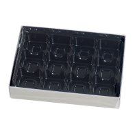 THS Packing - 12 choc silver base, black vac tray and clear lid x 25pcs