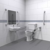 Tucker French White DM200K Close Coupled Pack 1 Tap Hole Basin DM200K/1TH/WH