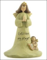 Resin 4 inch Angel - Lord Hear My Prayer   (3996)