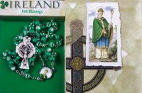 Plastic Rosary/Shamrock/St.Patrick   (6277)