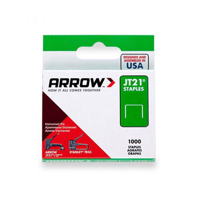 Arrow Staples JT21 T27 10mm (3/8in) Pk of 1000