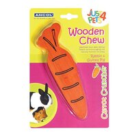 Ancol Wooden Carrot Cruncher Gnaw x 1