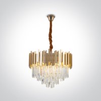 ONE Light Retro Classic Brass Glass Pendant