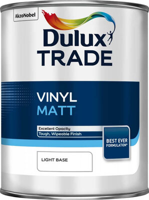 Dulux Trade Vinyl Matt Light Base 1L Paint 5082014