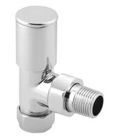 ROUND ANGLED RADIATOR VALVE CHROME