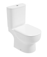 VIA OPEN BACK CLOSED COUPLED RIMLESS PAN & SOFT CLOSE SEAT