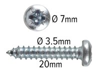 3.5mm x 19mm (3/4") Screw (bag of 200)