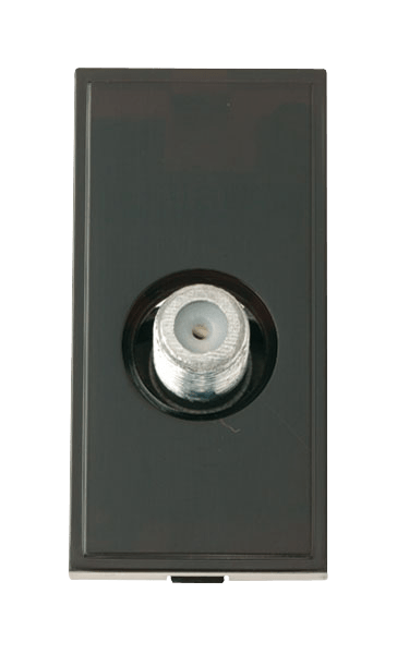 Click New Media Single Satellite Socket Black MM405BK