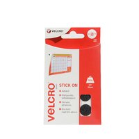 VELCRO 16 MM STICK ON COINS BLACK