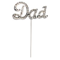 Diamant&eacute; "Dad" On Stem Silver - 45 x 22mm