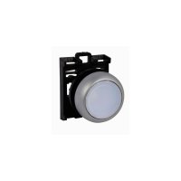 Eaton M22-DRL-W Illuminated Pushbutton Actuator, White, RMQ-Titan, Flush, maintained, Blank, Bezel: titanium 216944