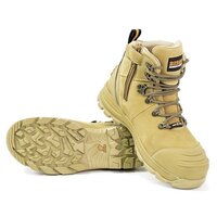 XTLZ-101 WHE - Bison XTLZ Wheat Lace Up Zip Side Safety Boot