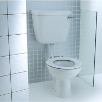 Lecico 350mm Open Back Low Level Rimless Junior WC Suite with Grey Ring Seat