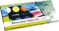 Phoenix Watercolour Tablet Set (12 Colours + Brush)