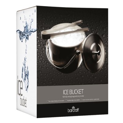 Stainless Steel Ice Bucket with Lid and Tongs
