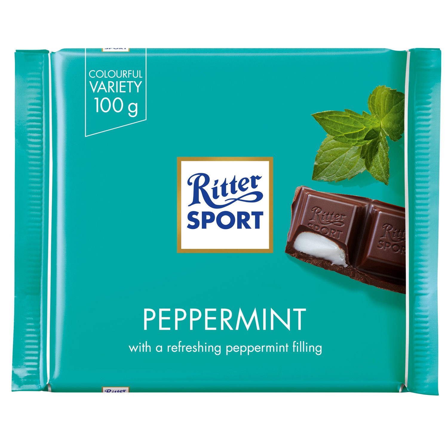 Ritter Sport dark chocolate covered peppermint bar - 12x100g