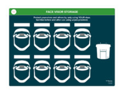 Image of a Face Visor Station for use at a food factory. 
