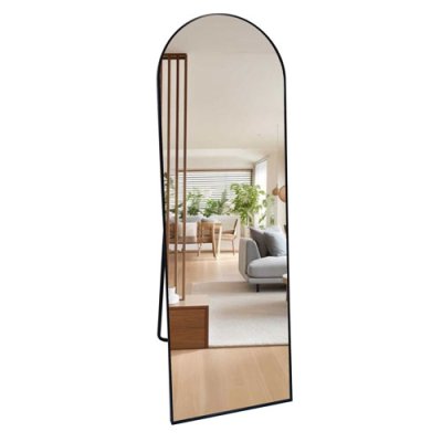 Modena Floor Standing 160cm Mirror - Black