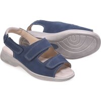 These sandals are made to be comfortable and supportive for those with swelled or bandaged feet.