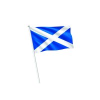 Come On Scotland Polyester Small Waving Flags - Pack of 6