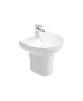 HORIZON 45CM 1TH ROUND BASIN & SEMI PEDESTAL