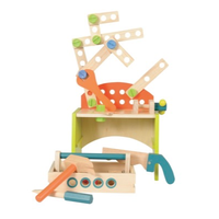 Children's wooden tool bench/box set