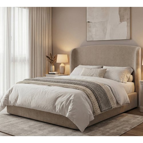 Blossom Gas Lift Ottoman Storage Bed - Beige