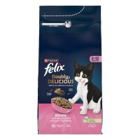 Felix Doubly Delicious Kitten Salmon and Vegetables Dry Cat Food 5x2kg