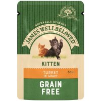James Wellbeloved Cat Kitten Grain Free Turkey Pouch 12x85g