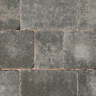 Bradstone Woburn Rumbled 100x134x50 Graphite Block Paving Pack 40289 (1m2)
