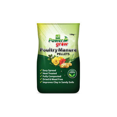 Powergrow Pelleted Poultry Manure 15KG