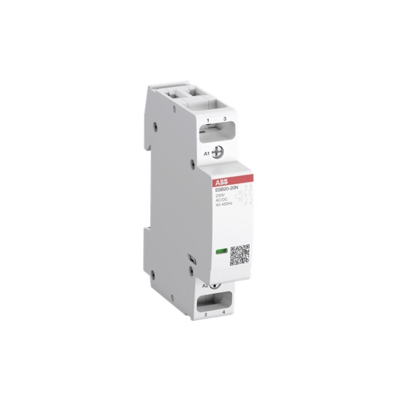 ESB20-11N-01 ABB Modular Contactor 20A 2P 1NO+1NC 24V AC/DC Coil 1SBE121111R0111