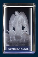 Lazer Engraved Crystal/Guardian Angel   (50620)