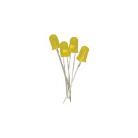 Light emitting diodes, standard, 5 mm, suitable for PCB or panel mounting, yellow, pack 5