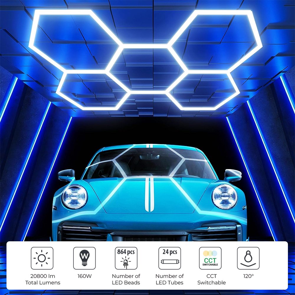 ENERJ 160W Hexagon Designer LED Light Switchable CCT