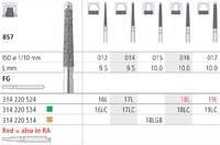 Intensiv SA Diamond Tapered Round Safe End Bur - 6pk Size 017 - DMI Ireland's Leading Dental Supplier - Next Day Delivery