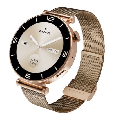 Garett Rose Smartwatch - Rose Gold Mesh Steel | ROSEGOLDMESH